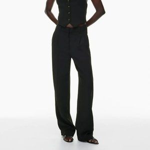Aritzia Wilfred Effortless Pant Crepe Black